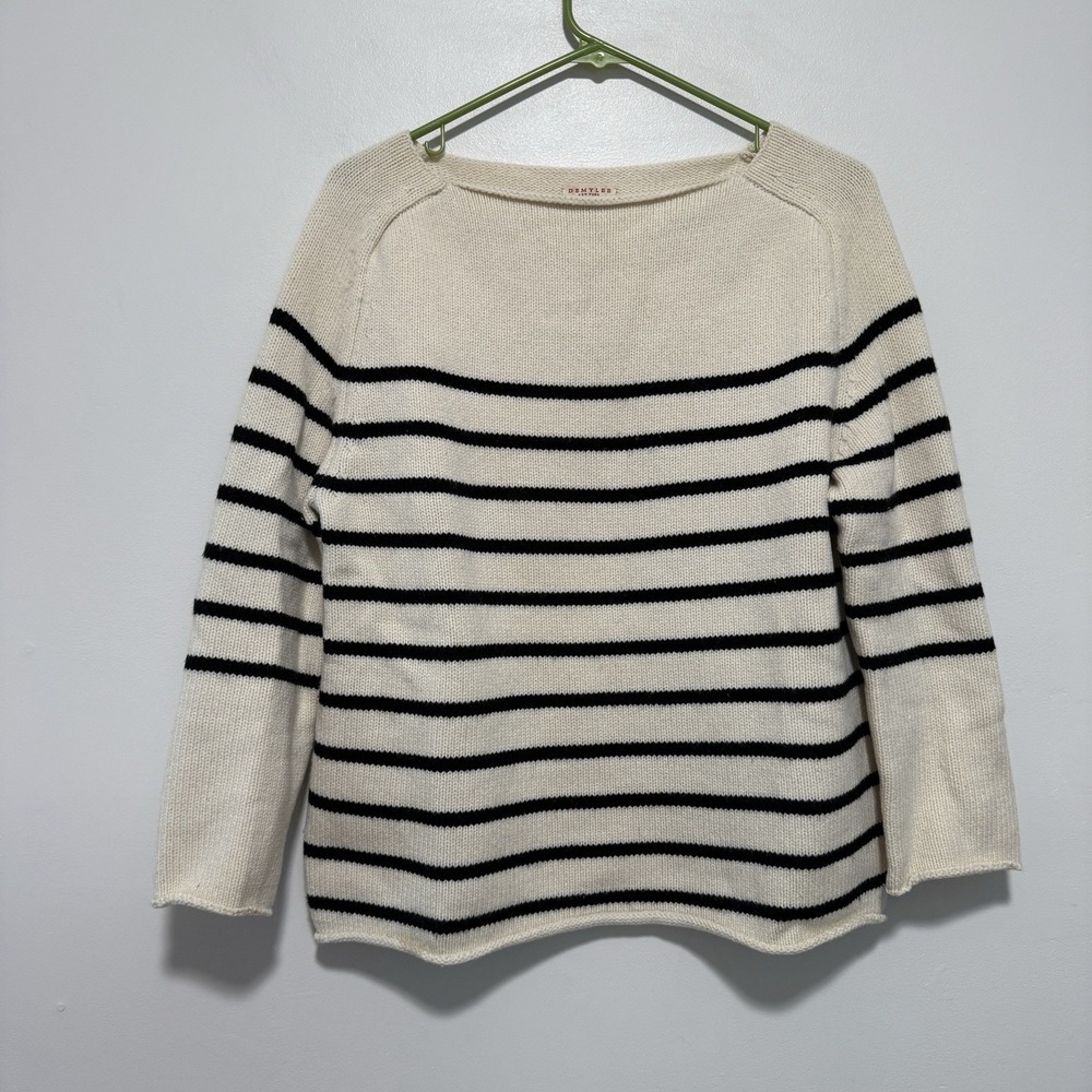 Demylee‎ Wool Cream Stripe Sweater Size XS